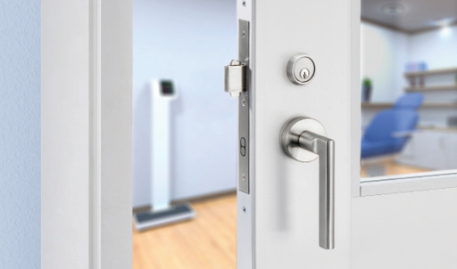 commercial security lock at health care facility