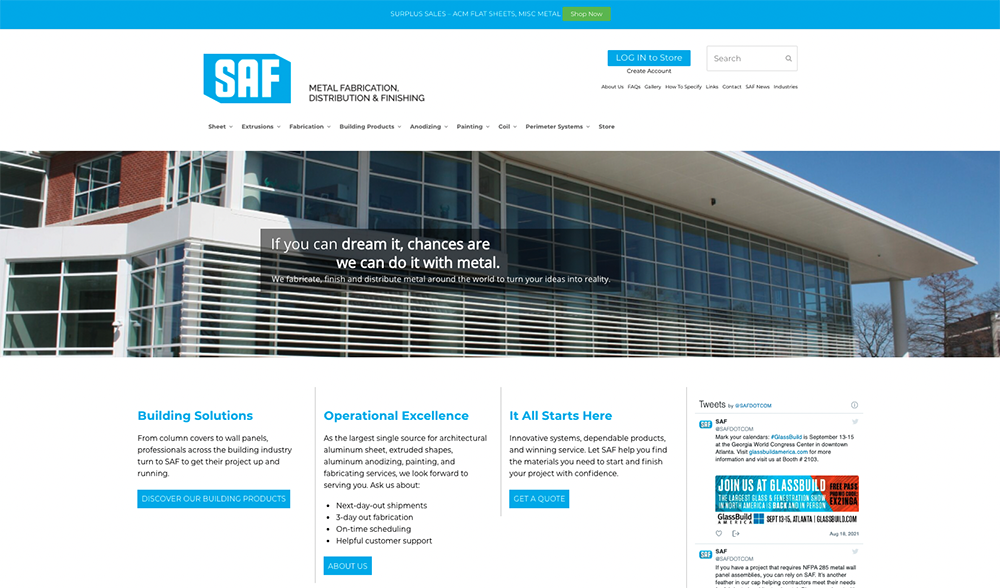 New SAF website