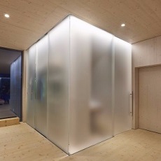 Frameless glass office enclosure