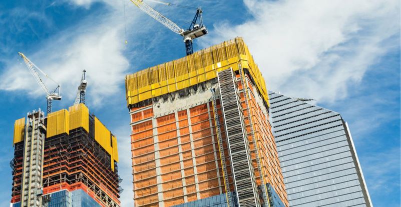 skyscrapers under construction