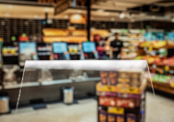 sneeze guard in produce section