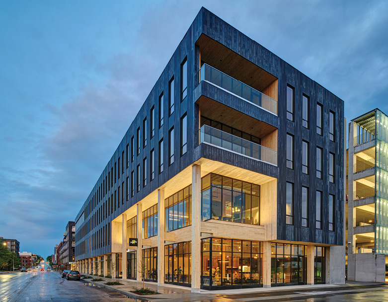 111 East Grand: mass timber