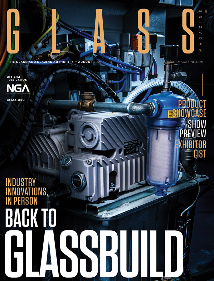August 2021 issue of Glass Magazine, back to GlassBuild