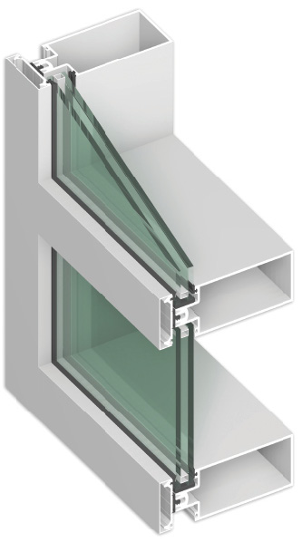 Cross-section detail of blast-resistant curtainwall