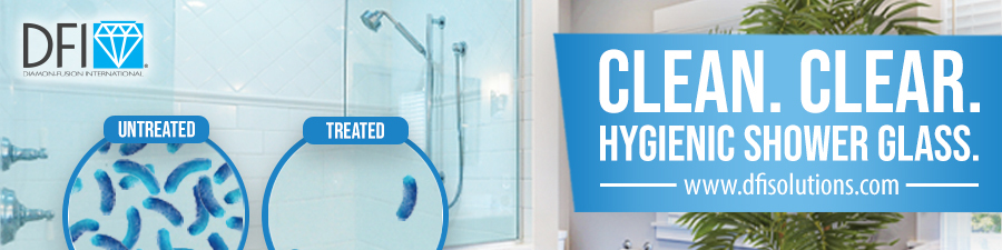 get clean, clear, hygienic shower glass when treated with coatings from Diamon-Fusion International