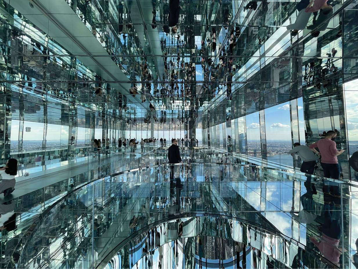 Observation Deck interior with panoramic city view