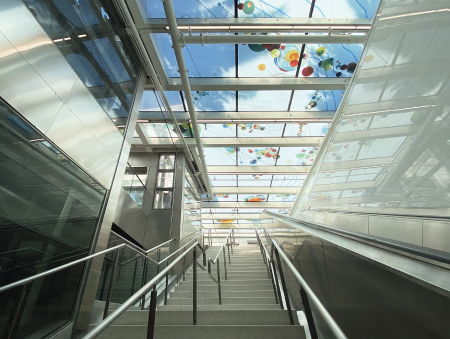 the Union Square Market Street subway station in San Francisco features a 2-hour fire rated floor system by SAFTI FIRST