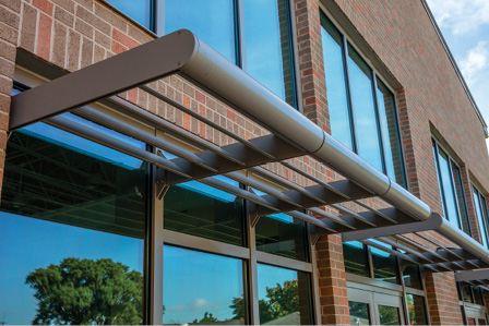 sunshade on building facade