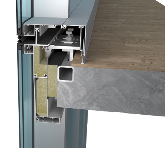 curtain wall system cross-section