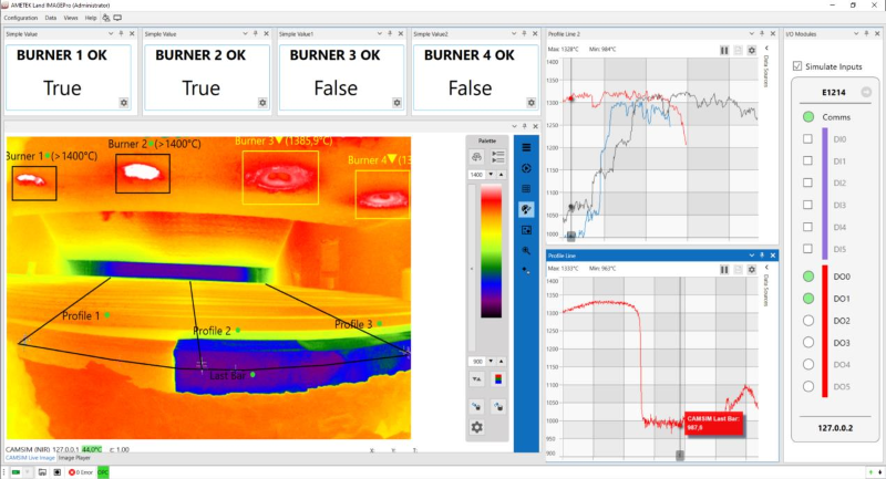 computer screen with thermal image and anlysis