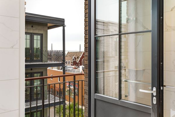 French-type terrace door opening in