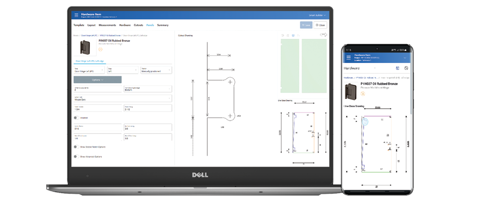 design app on laptop and cellphone