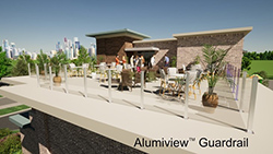 Rendering of Alumiview Railing system