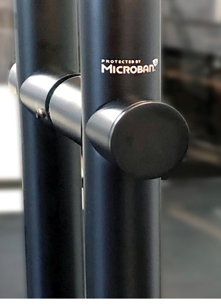 Antimicrobial door hardware
