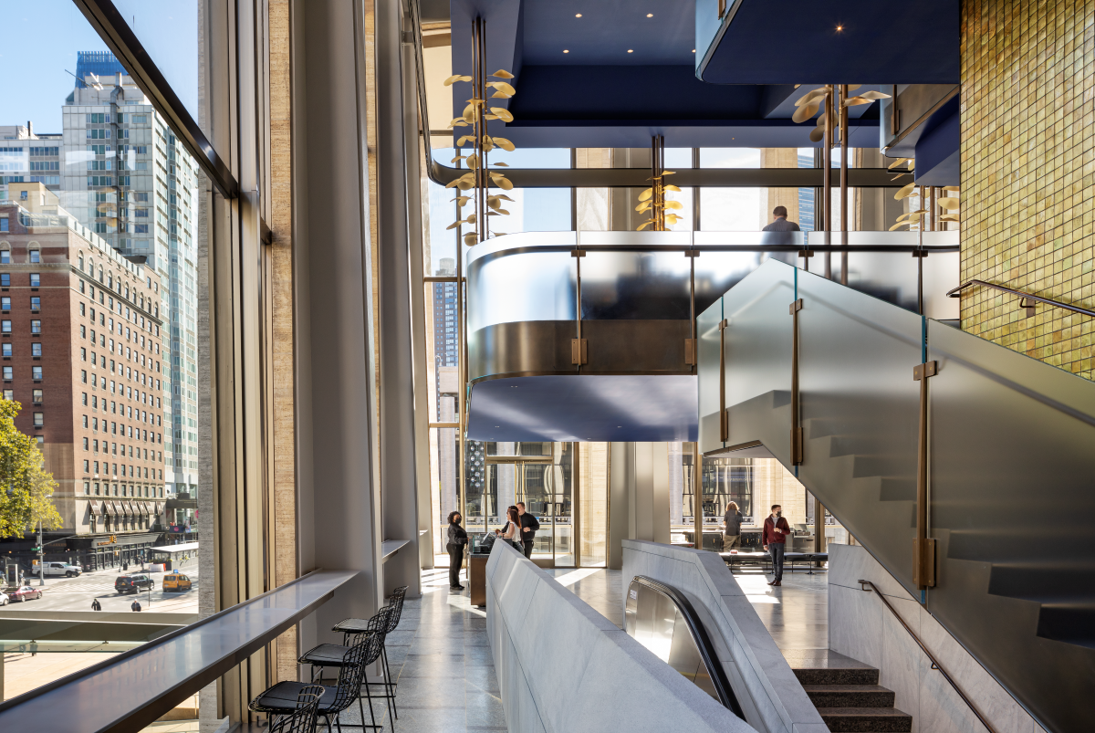 David Geffen Hall glass stair railing