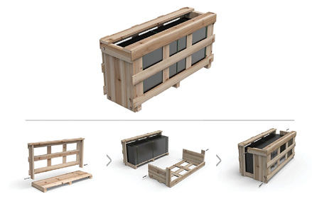 Pre-assembled crates