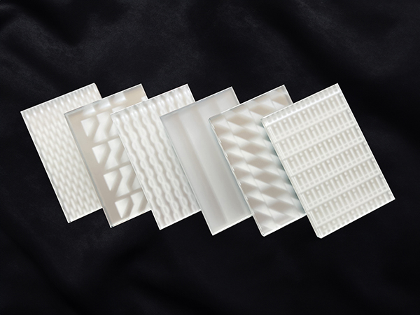 Titanium architectural etched glass