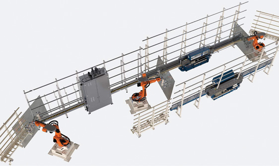 automatic flat glass processing