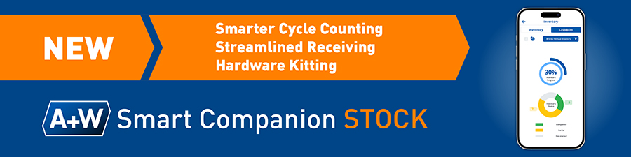 explore a and w's new smart companion stock for smarter cycle counting, streamlined receiving and  hardware kitting
