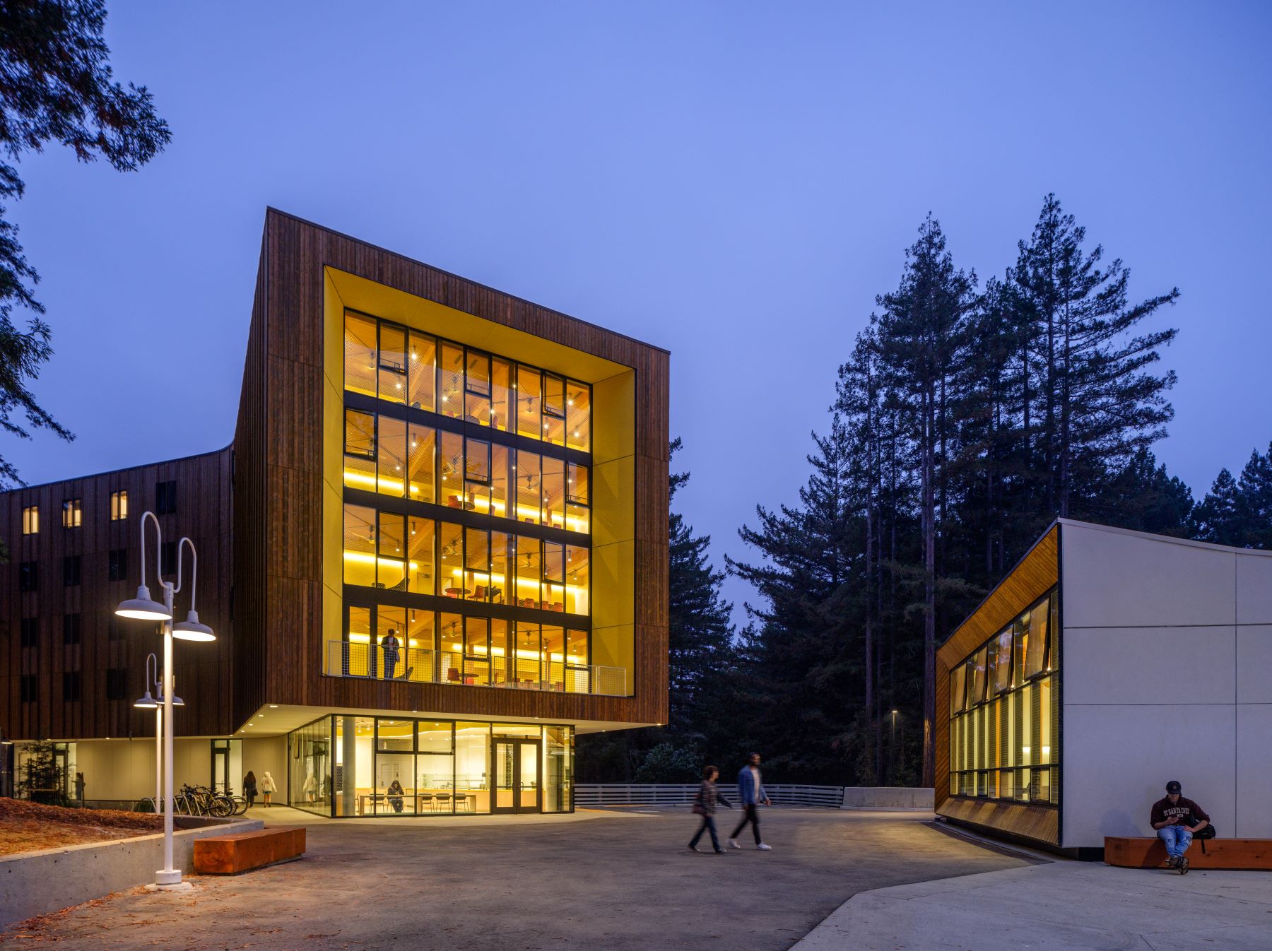 campus building with wooded surroundings