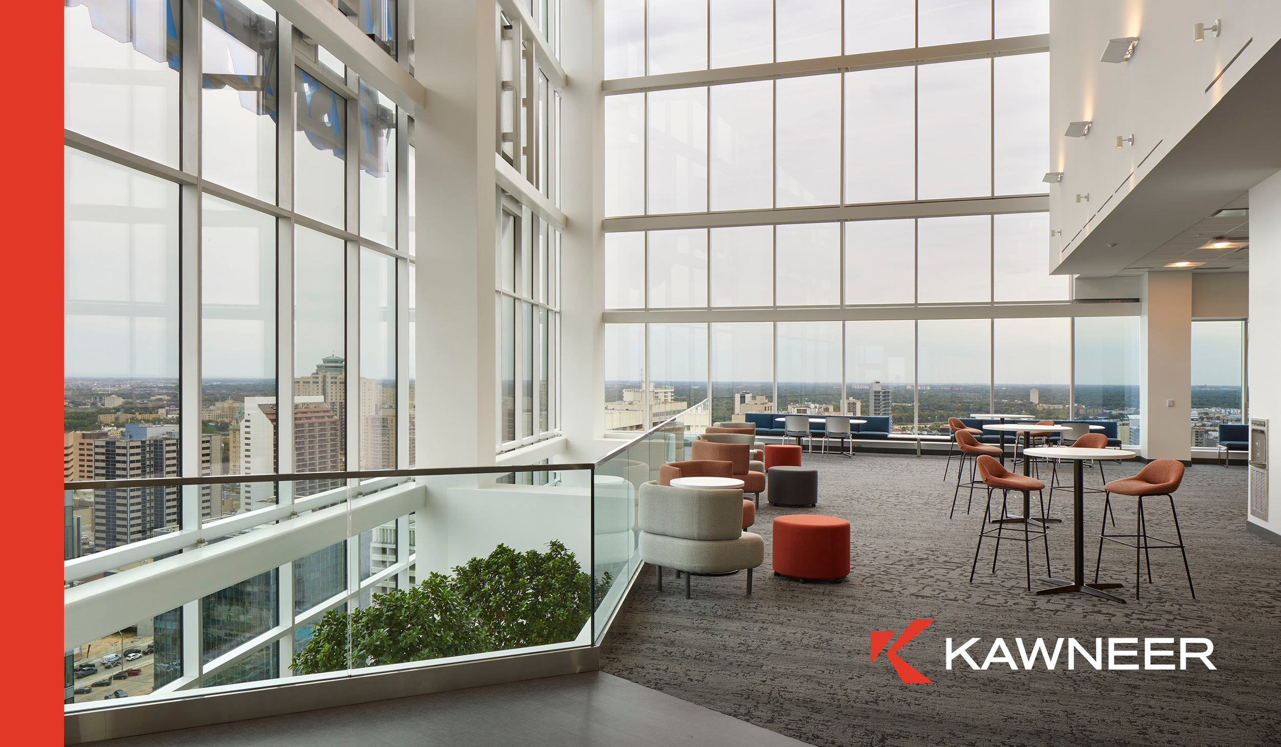 Kawneer curtain wall interior