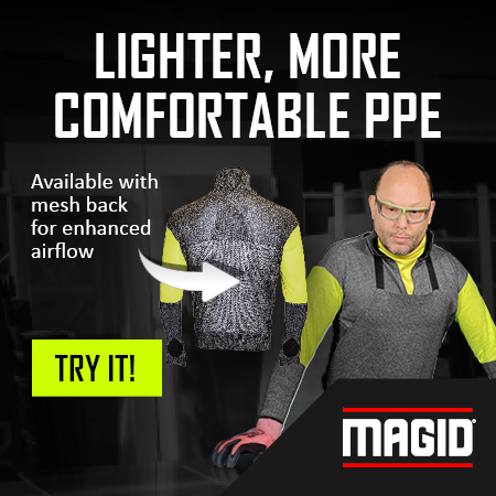 Magid’s M-GARD® garments with AeroDex® Technology integrate new fibers and yarn wrapping techniques for up to 30% lighter protection.