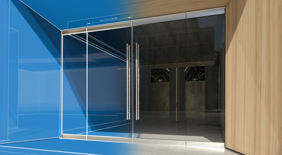 modular install of glass door