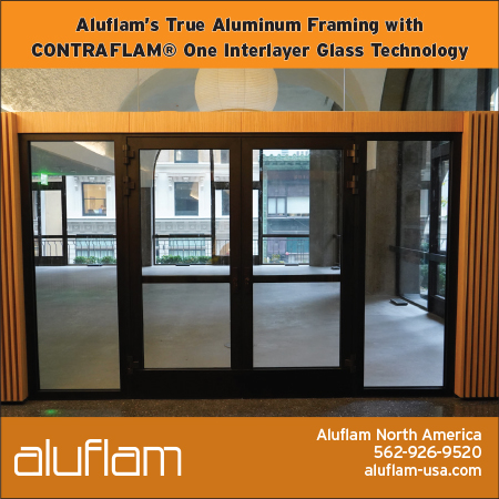 Fire-rated aluminum window and door systems from Aluflam North America