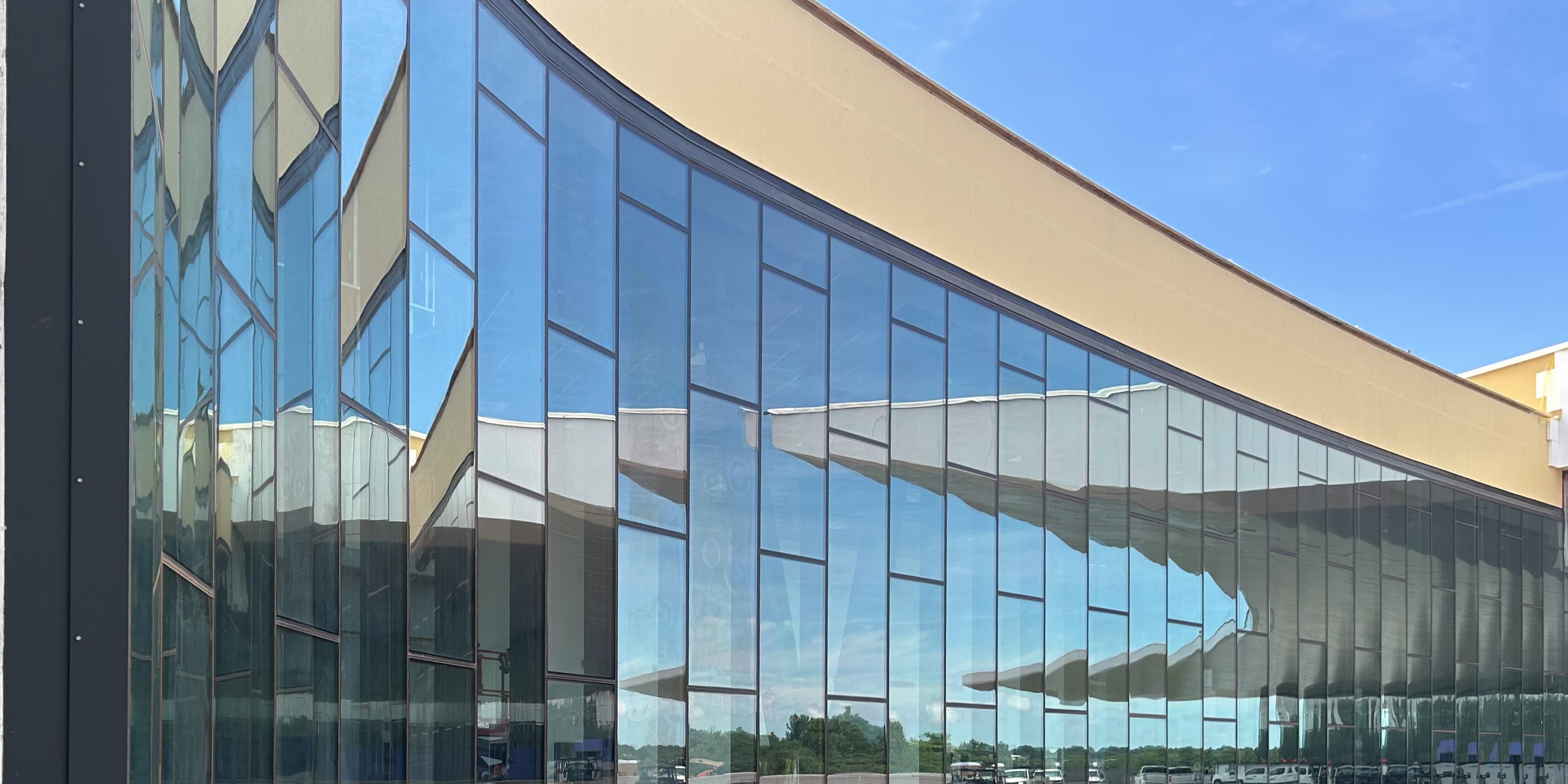 protective glazing at airport
