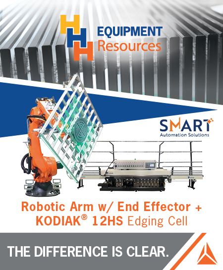 HHH Equipment Resources brings application-driven automation to glass edging with the SMART Automation Solutions™ Edging Cell. 