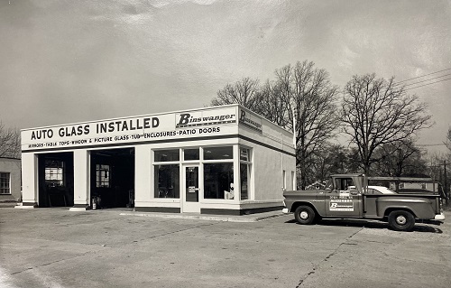 Exterior of Binswanger location in 1963