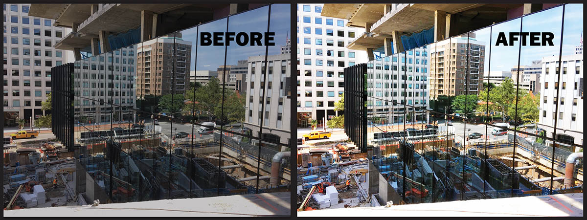 Before and after example of photo editing. Photo by Michael Savenko.