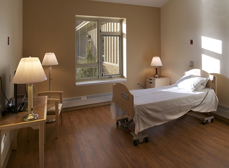 Hospital room with window