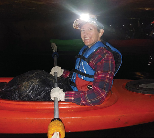 Katy Devin kayaking