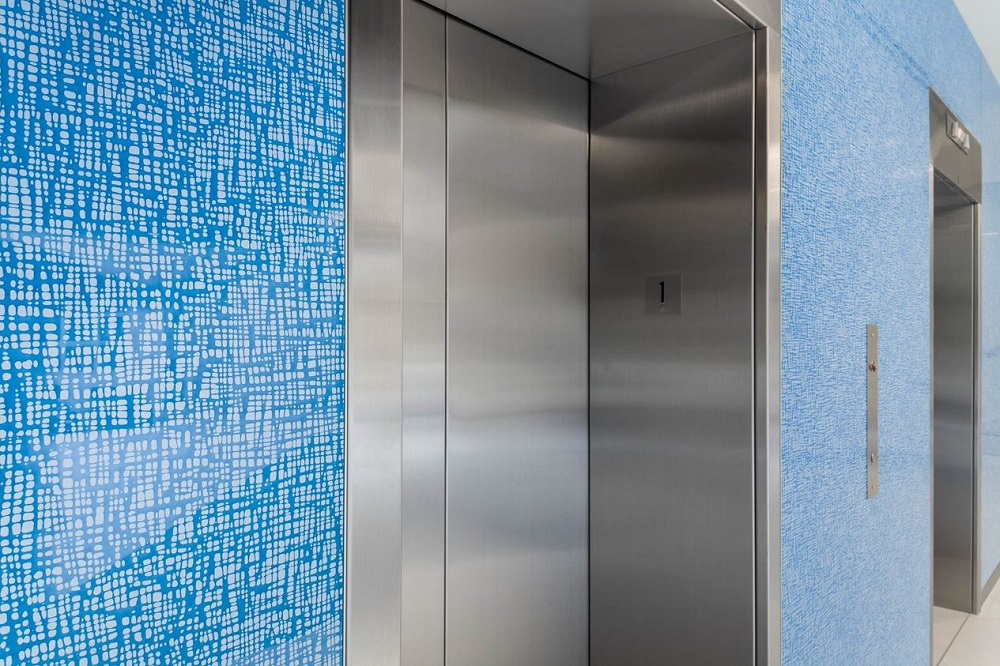 ceramic frit direct-to-glass printing on interior wall cladding