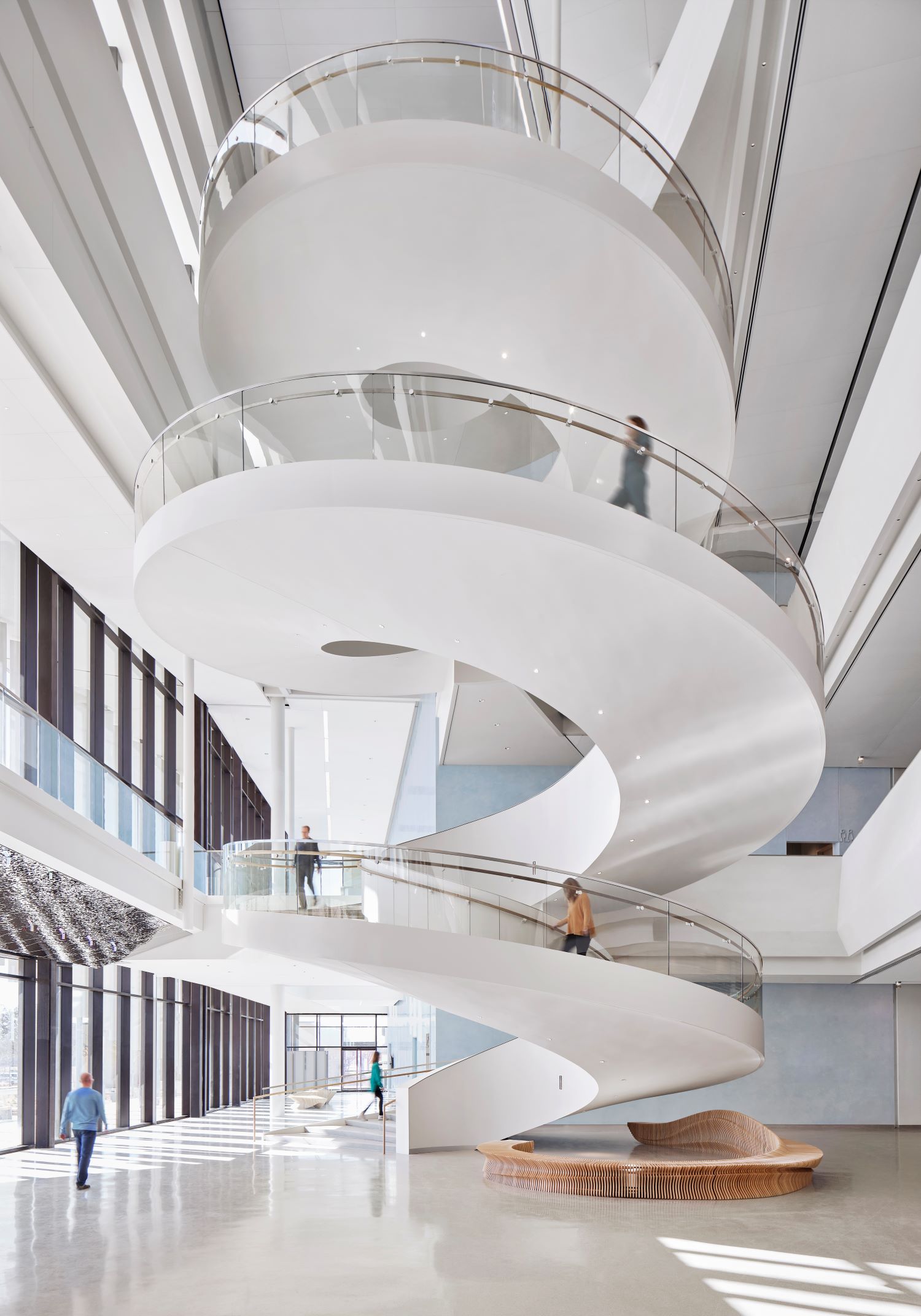 spiral multi-story staircase