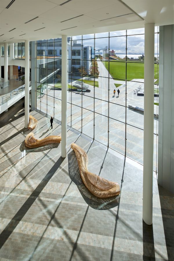 glass wall with view