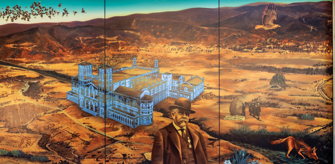 glass mural for UCLA centennial