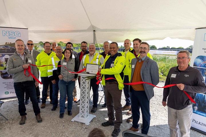 Opening ceremony for NSG's solar array in Ottawa, Illinois.