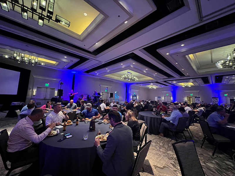 TGA Conference attendees at dinner