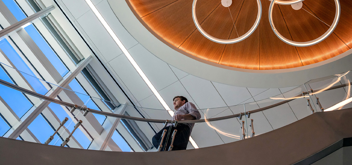 Glass staircase, Lee Health - Coconut Point