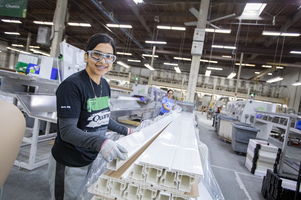 Quanex employee working on the production line