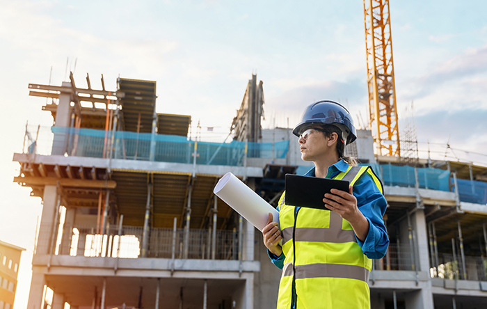 Women in construction stock image