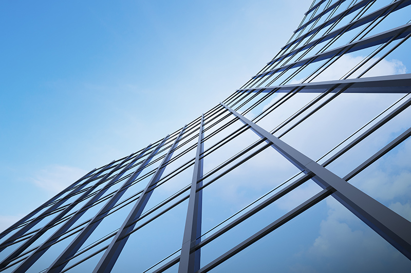 Glass facade