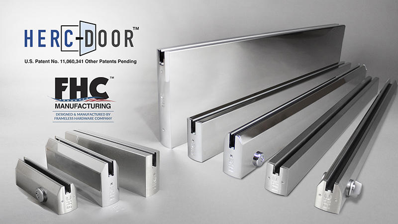 FHC Receives U.S. Patent for Advance Series HERC-DOOR Frameless Door Rail System FHC Receives U.S. Patent for Advance Series HERC-DOOR Frameless Door Rail System