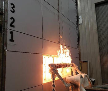 fire-testing a rainscreen panel system