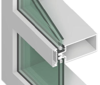 Cross-section detail of blast-resistant curtainwall