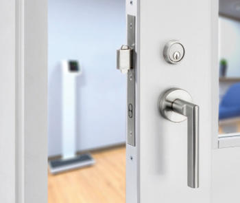 commercial security lock at health care facility