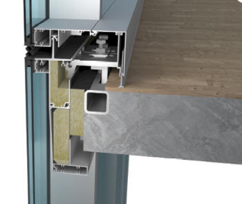 curtain wall system cross-section