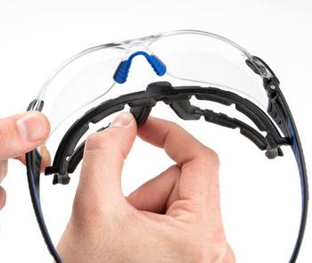 safety glasses with removable seal